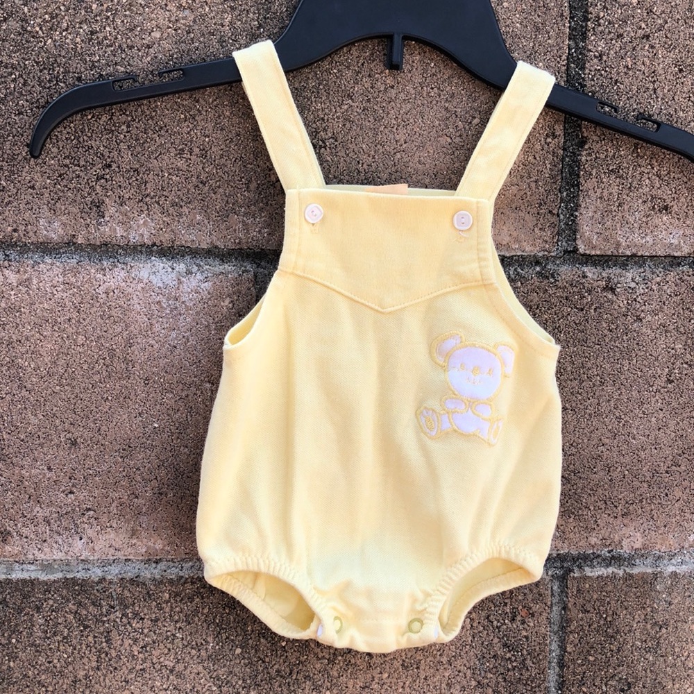 Vintage Carters Bubble Romper 12-18M Teddy Bear Overalls